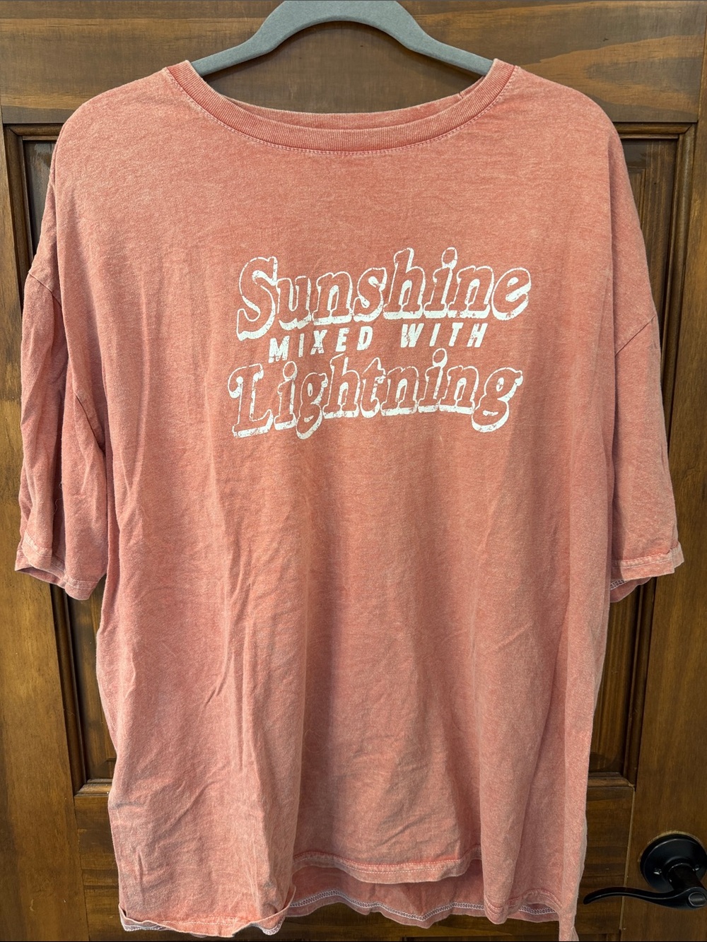 Maurices Dusty Coral 'Sunshine Mixed With Lightning' Graphic Tee